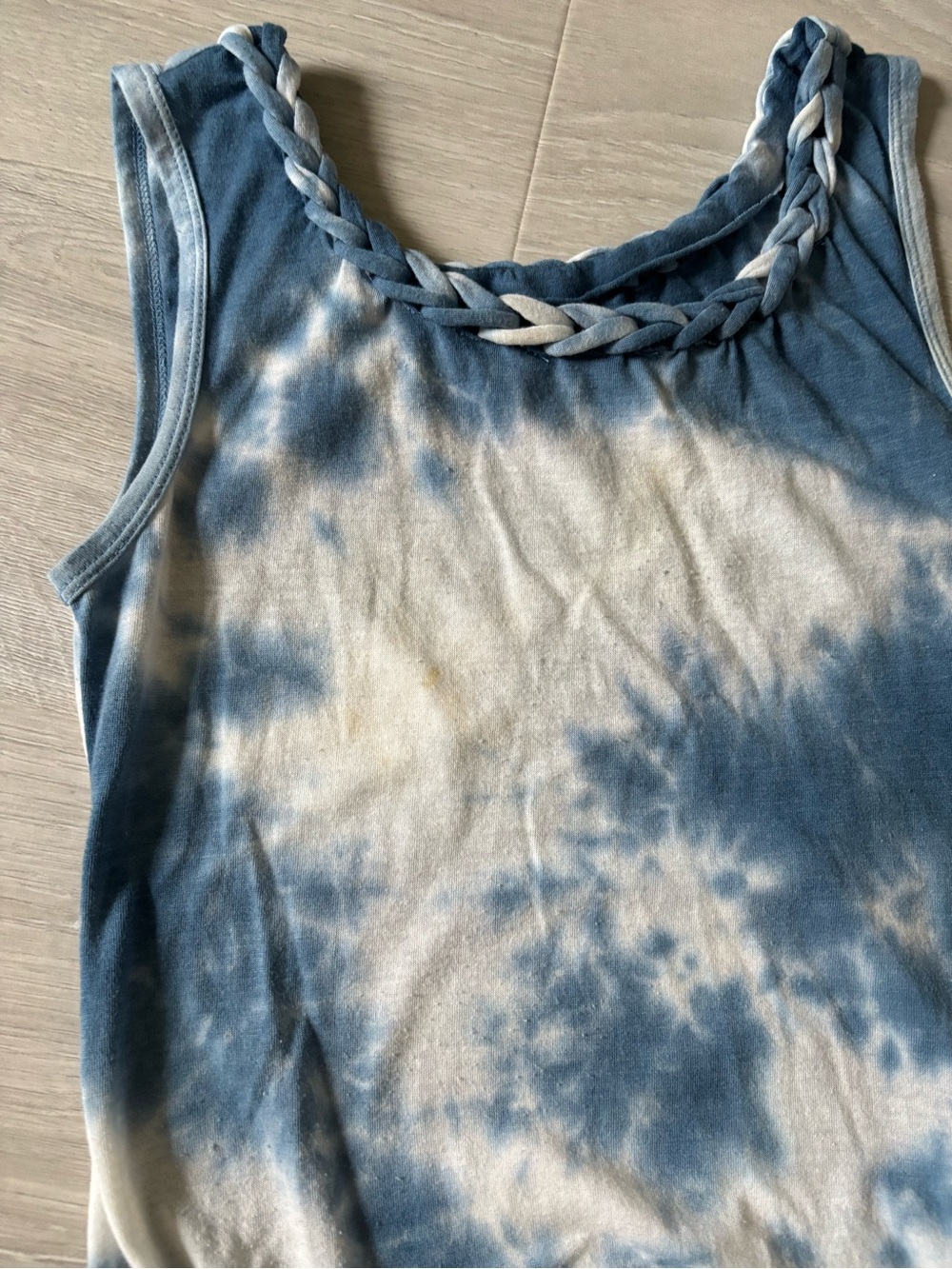 Tie-Dye Dress with Braided Trim - Picture 2 of 6